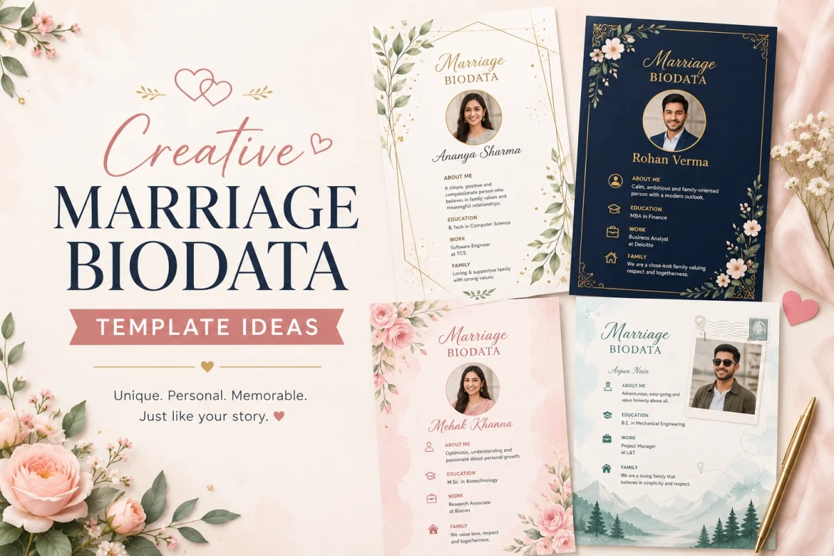 Creative Marriage Biodata Template Ideas for 2026