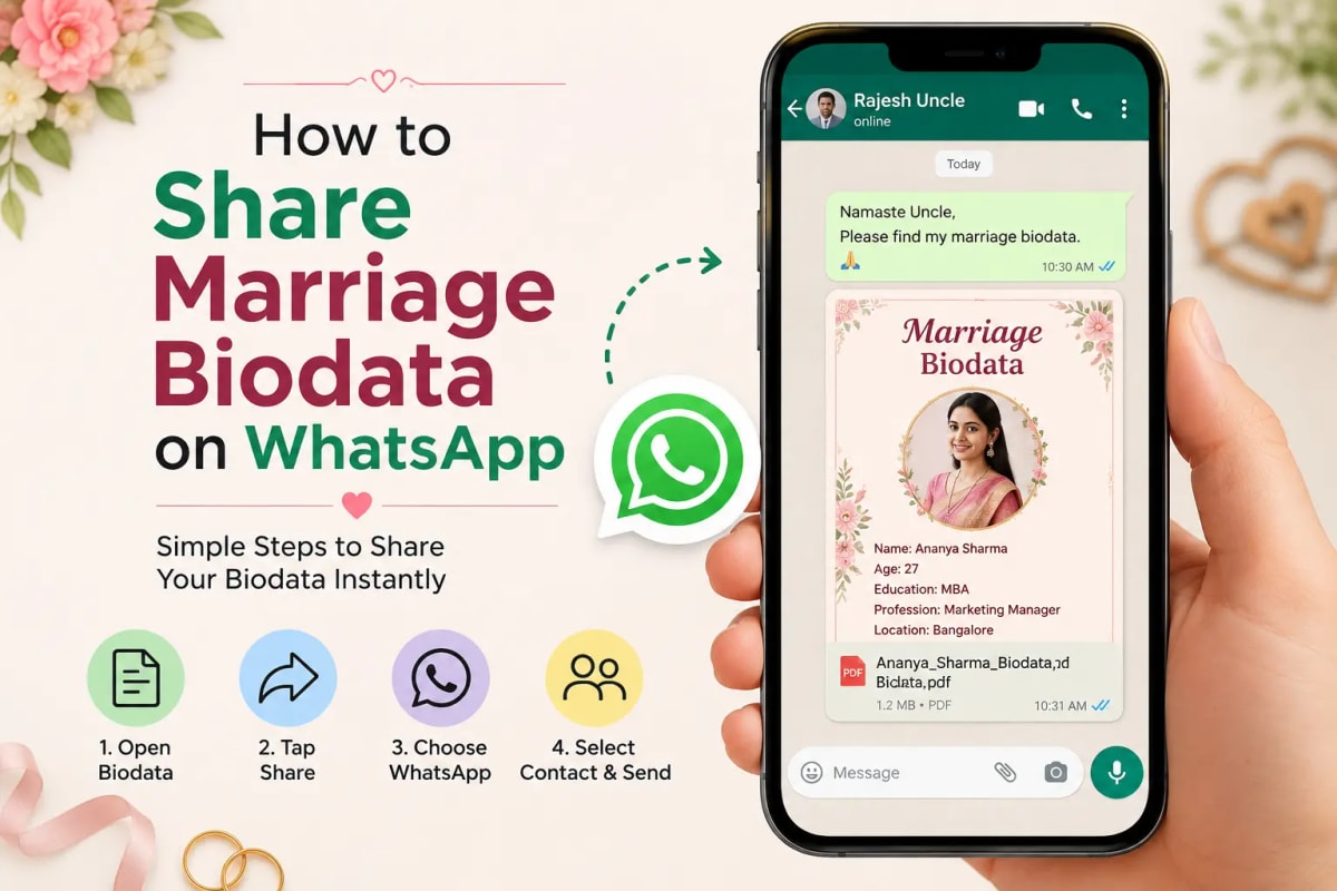 How to Share Marriage Biodata on WhatsApp