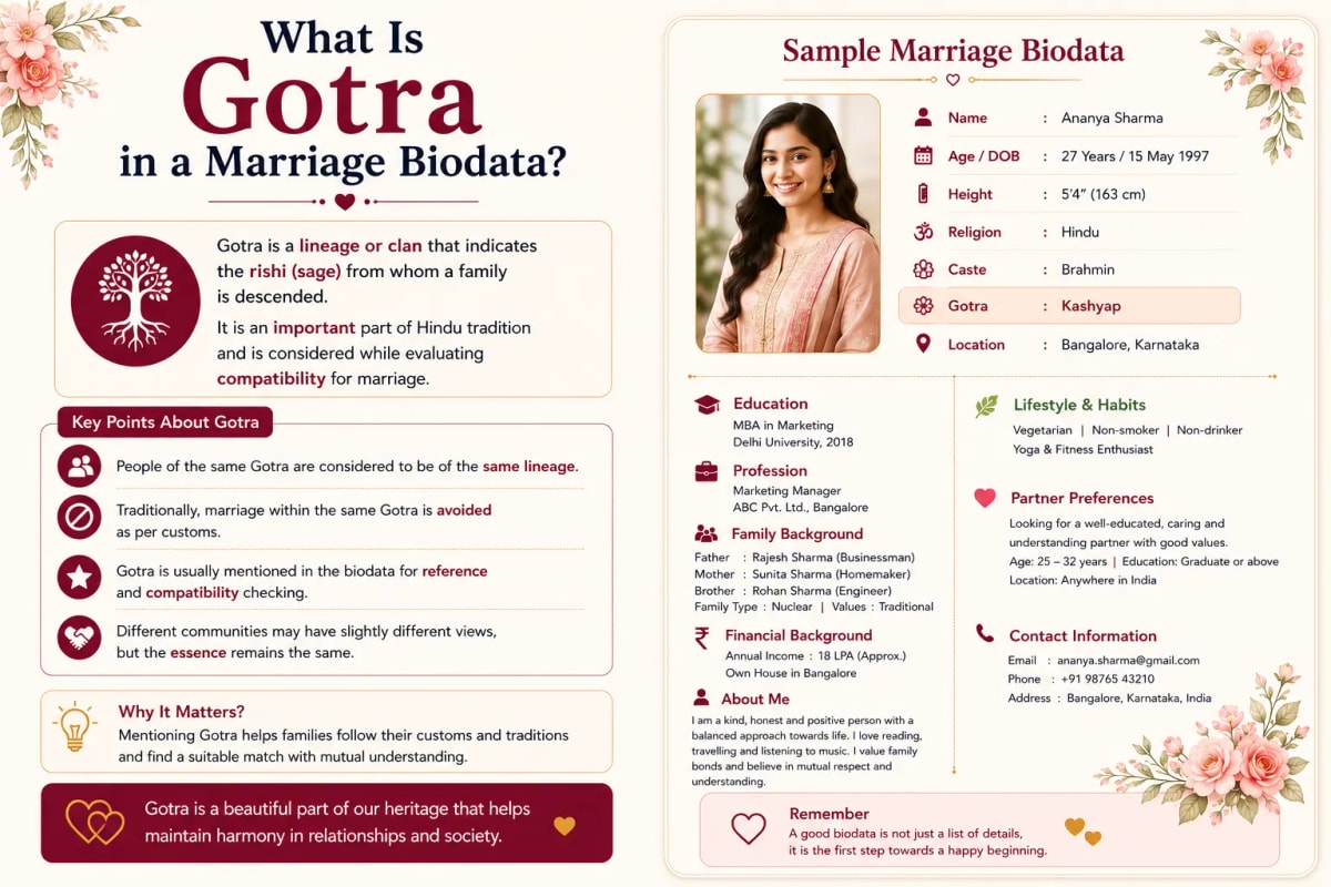 What Is Gotra in a Marriage Biodata?