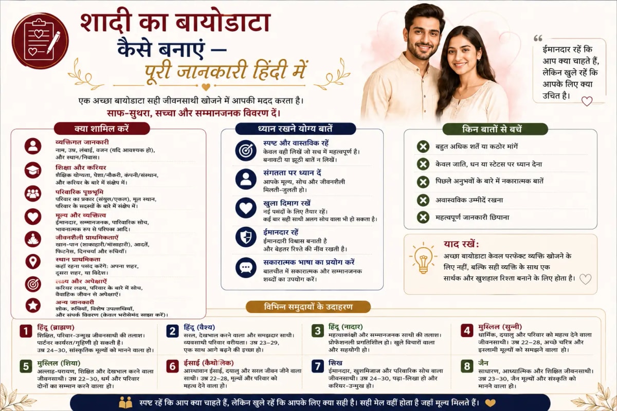 Shadi Ka Biodata Kaise Banayein — Poori Jankari Hindi Mein