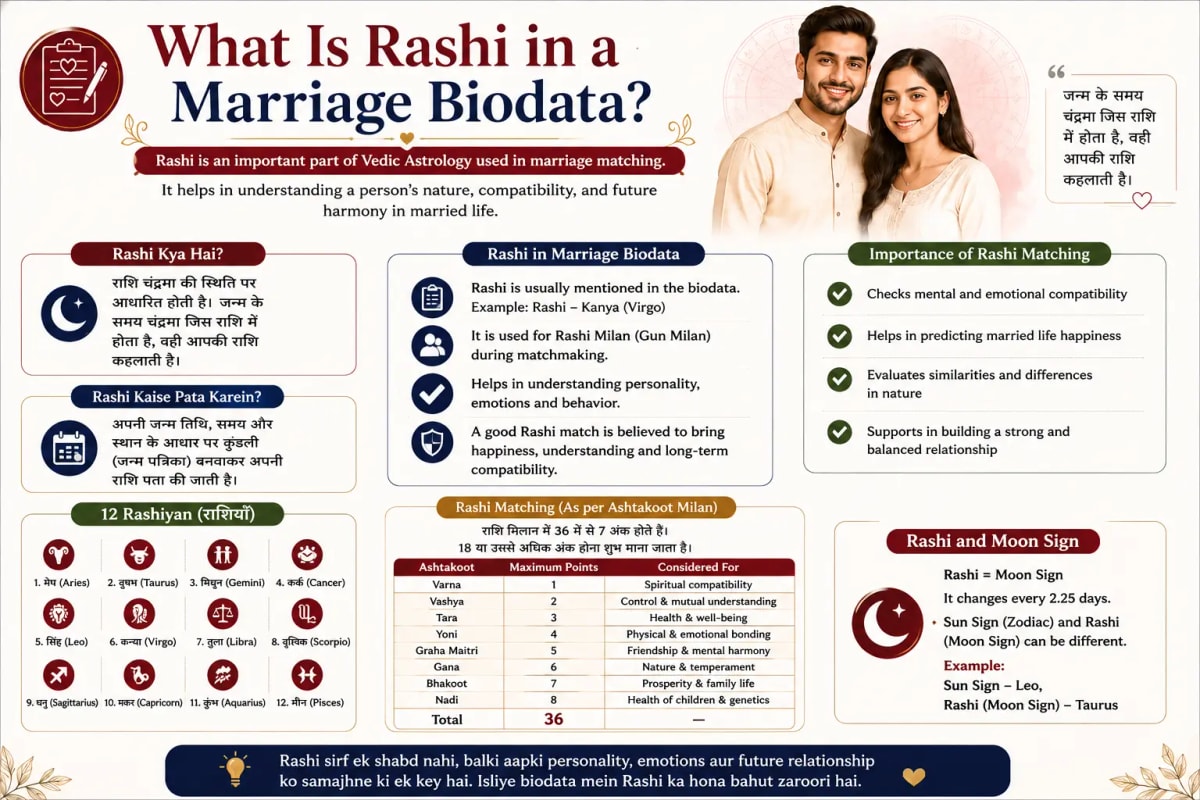 What Is Rashi in a Marriage Biodata?