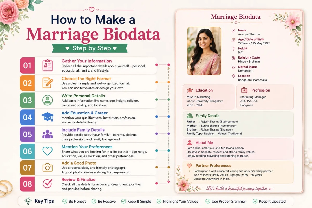 How to Make a Marriage Biodata — Step by Step